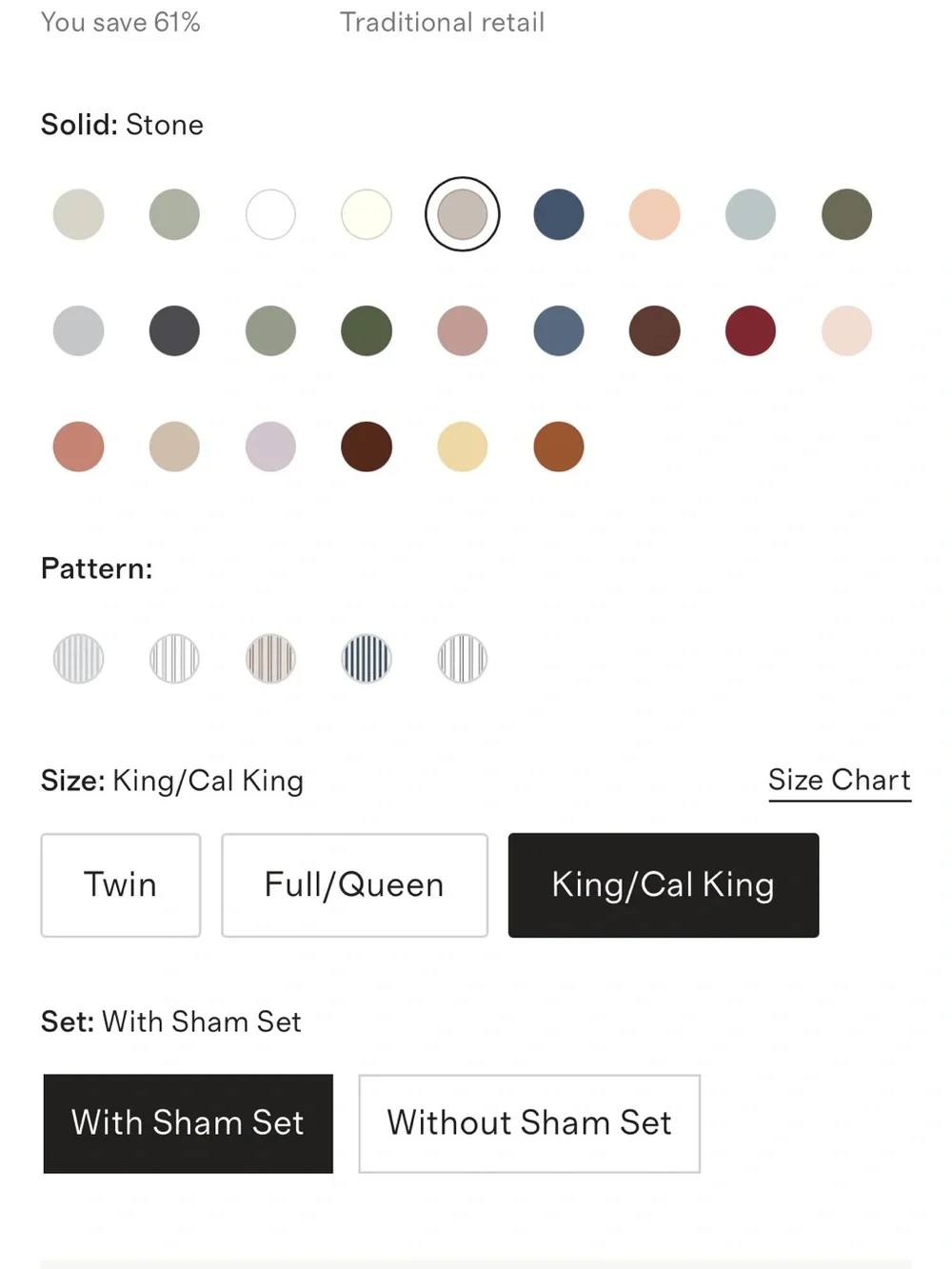 Quince Bamboo Duvet Cover Set King/Cal King Stone